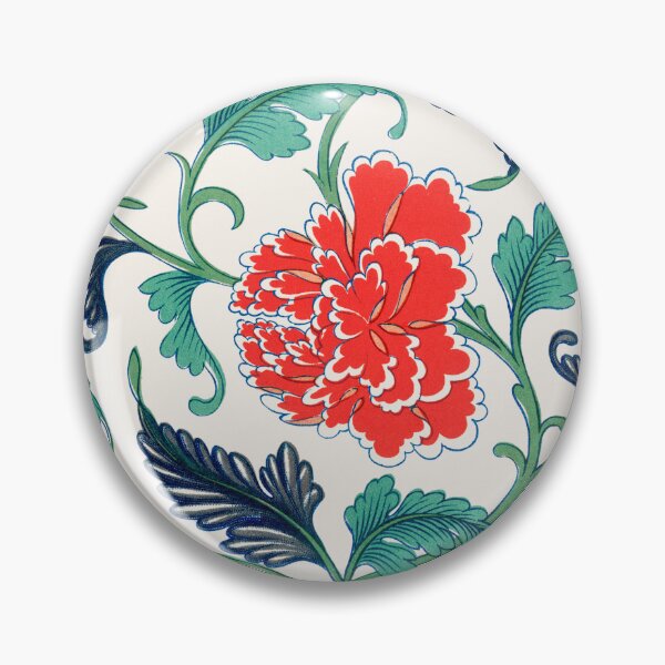 Item preview, Vintage Red Floral Pattern – Green Botanical Decorative Design designed and sold by Good_Things.