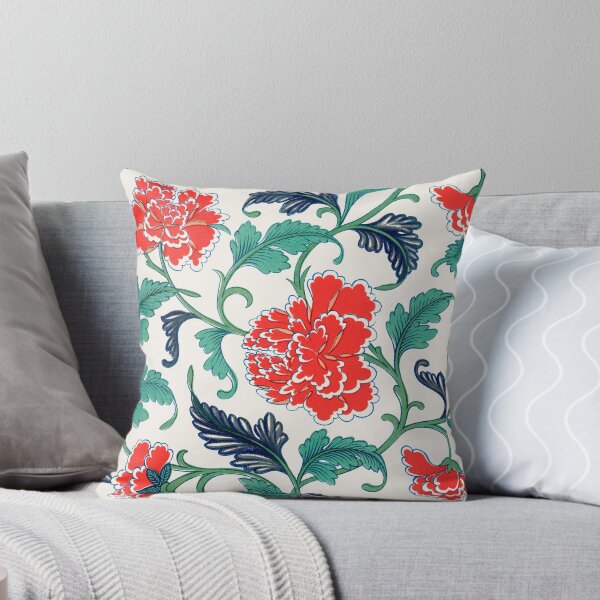 Item preview, Vintage Red Floral Pattern – Green Botanical Decorative Design designed and sold by Good_Things.