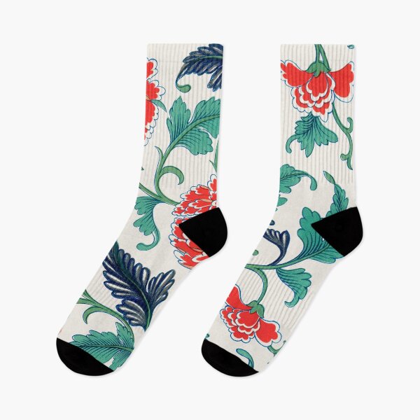 Item preview, Vintage Red Floral Pattern – Green Botanical Decorative Design designed and sold by Good_Things.