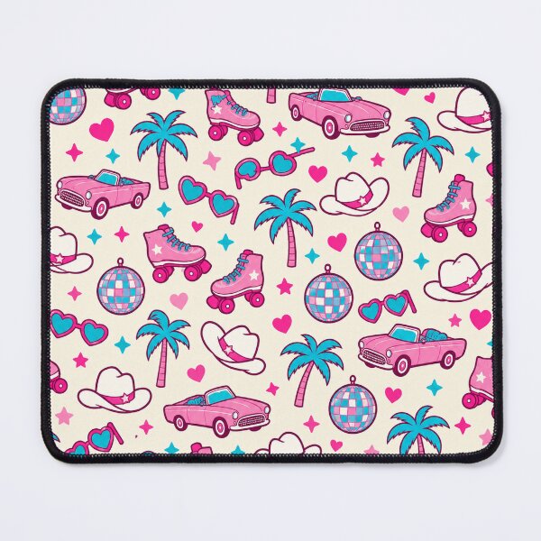 Item preview, Pink Barbie Roller Skate Pattern designed and sold by TM DESIGNS AND MORE.