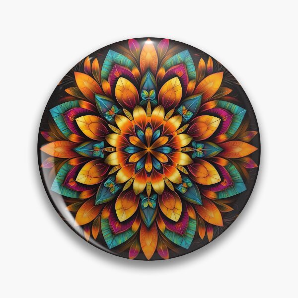 Item preview, 3d Render: Mandala Flower Bloom, Warm Amber designed and sold by Checho30.