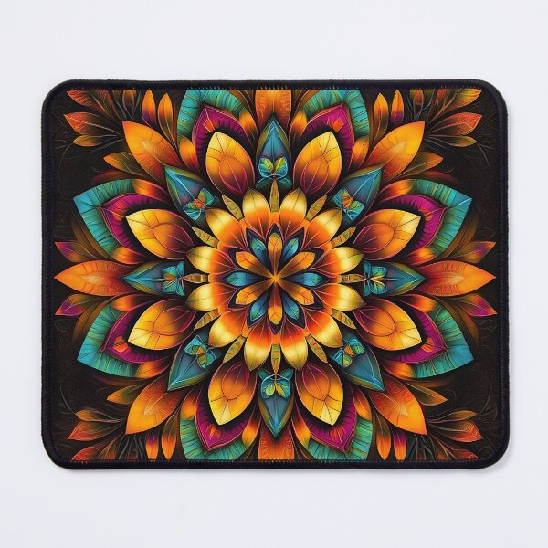 Item preview, 3d Render: Mandala Flower Bloom, Warm Amber designed and sold by Checho30.
