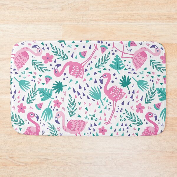Item preview, Flamingo and Leaves designed and sold by Crinkl.