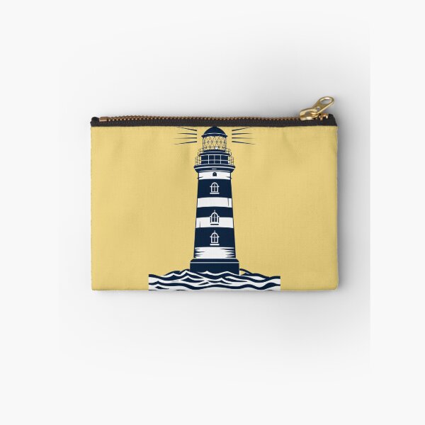 Item preview, Nautical lighthouse beacon standing above ocean waves designed and sold by Rue Design Company.