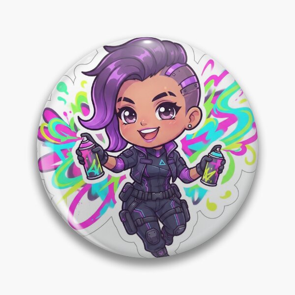 Item preview, Hiril Sindarim Cute Chibi Cyberpunk Graffiti Art designed and sold by Hiril Radio Hub.