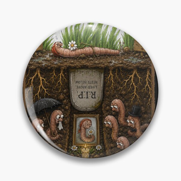 Item preview, Funny Earthworm Human Burial Parody designed and sold by waikibi ⭐⭐⭐⭐⭐.