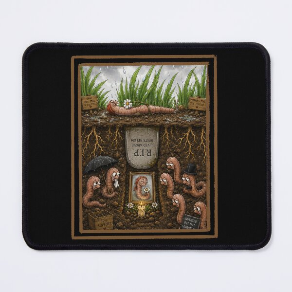 Item preview, Funny Earthworm Human Burial Parody designed and sold by waikibi ⭐⭐⭐⭐⭐.