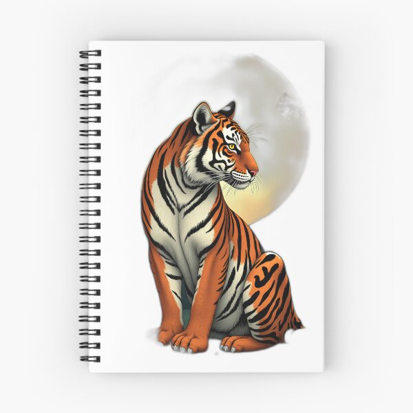 Item preview, Mystical Black Tiger with Golden Moon designed and sold by profustock.