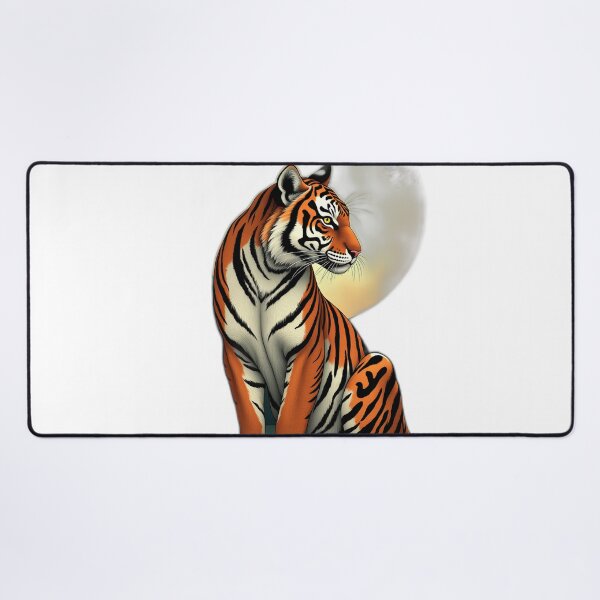 Item preview, Mystical Black Tiger with Golden Moon designed and sold by profustock.