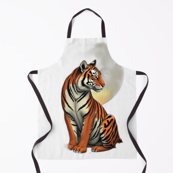 Item preview, Mystical Black Tiger with Golden Moon designed and sold by profustock.