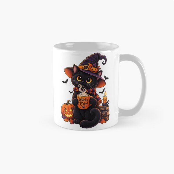 Item preview, Black Cat Witch's Brew – Halloween Cat designed and sold by 1PRINTORA1.