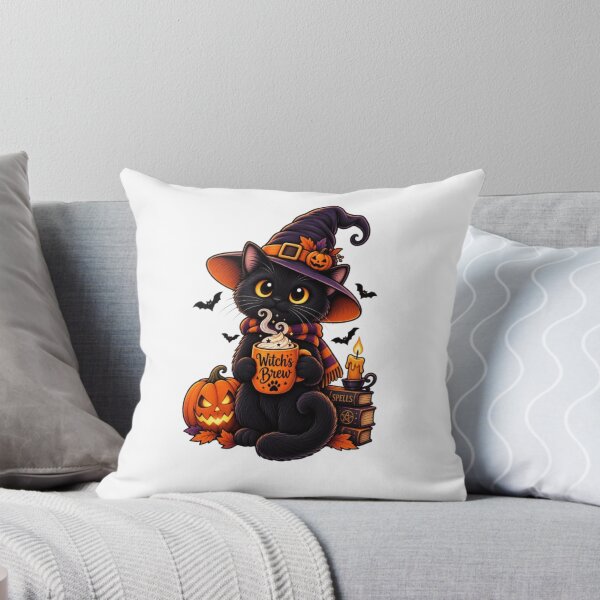 Item preview, Black Cat Witch's Brew – Halloween Cat designed and sold by 1PRINTORA1.