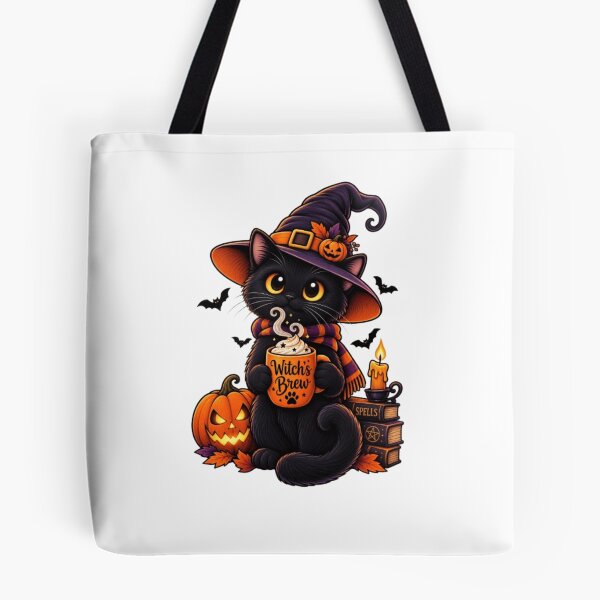 Item preview, Black Cat Witch's Brew – Halloween Cat designed and sold by 1PRINTORA1.