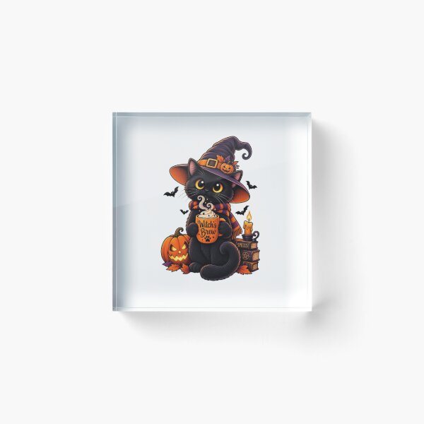 Item preview, Black Cat Witch's Brew – Halloween Cat designed and sold by 1PRINTORA1.