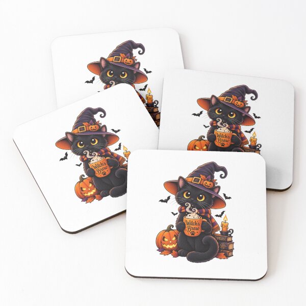 Item preview, Black Cat Witch's Brew – Halloween Cat designed and sold by 1PRINTORA1.