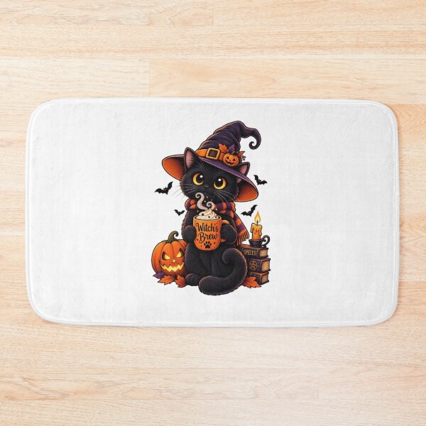 Item preview, Black Cat Witch's Brew – Halloween Cat designed and sold by 1PRINTORA1.