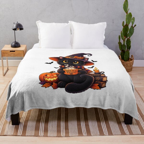 Item preview, Black Cat Witch's Brew – Halloween Cat designed and sold by 1PRINTORA1.