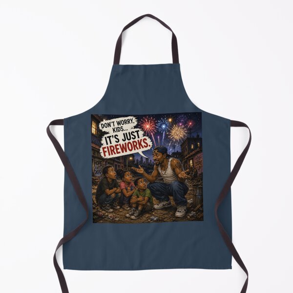 Item preview, It’s Just Fireworks – Funny Ghetto Neighbourhood Humor designed and sold by Hornace88studio.