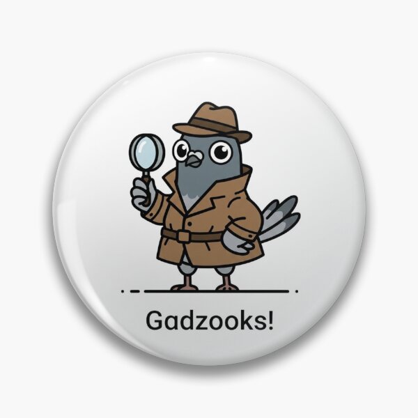Item preview, Detective Pigeon Gadzooks Funny Cartoon Bird designed and sold by GaflariDesign.