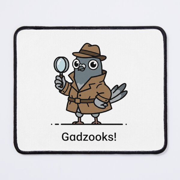 Item preview, Detective Pigeon Gadzooks Funny Cartoon Bird designed and sold by GaflariDesign.