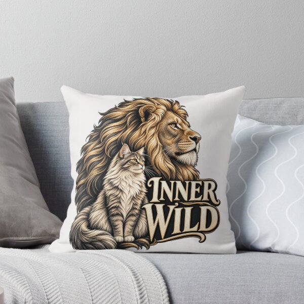 Item preview, Cat And Lion Silhouette Graphic, Wild Cat Animal Silhouette, Feline Lover Woodland Decor  designed and sold by Pawsome Quotes.