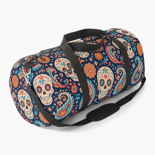 Item preview, Sugar Skull Paisley Pattern, Day of the Dead Floral Print Art designed and sold by TM DESIGNS AND MORE.