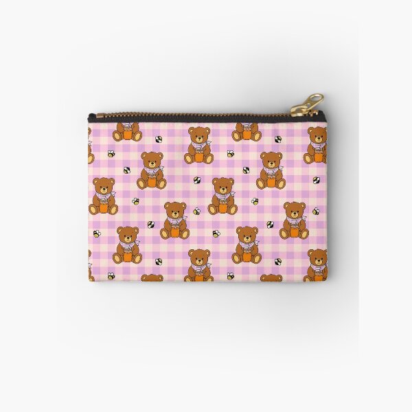 Item preview, Honey Bear Picnic Gingham Pattern Pink designed and sold by CI Creative Design LLC.
