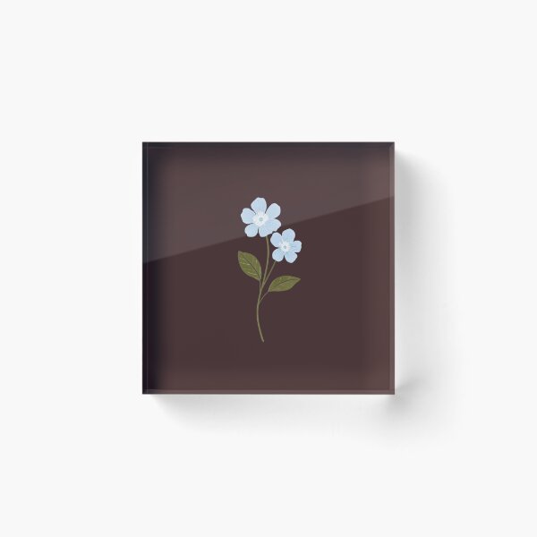 Item preview, Delicate blue wildflower illustration on white background designed and sold by Rue Design Company.
