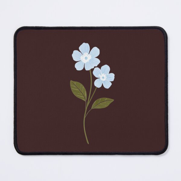Item preview, Delicate blue wildflower illustration on white background designed and sold by Rue Design Company.