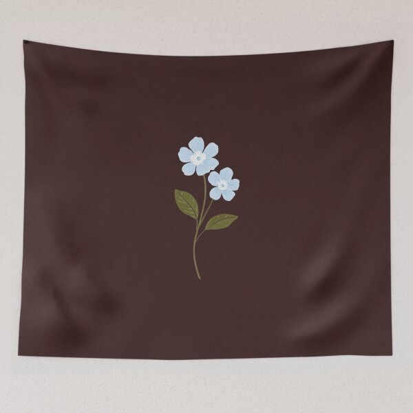 Item preview, Delicate blue wildflower illustration on white background designed and sold by Rue Design Company.