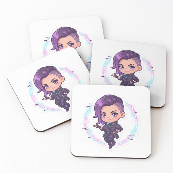 Item preview, Hiril Sindarim Cute Chibi Cyberpunk Girl Electric Glitch Aura Art designed and sold by Hiril Radio Hub.