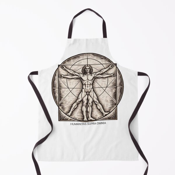 Item preview, Vitruvian Man Woodcut - HUMANITAS SUPRA OMNIA designed and sold by Neurospicy Trolls.