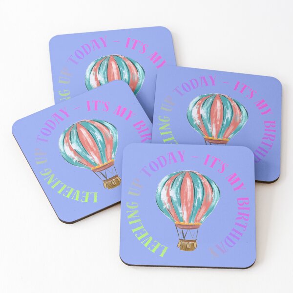 Item preview, Leveling Up Today - It's My Birthday Hot Air Balloon Design designed and sold by Evelashop.