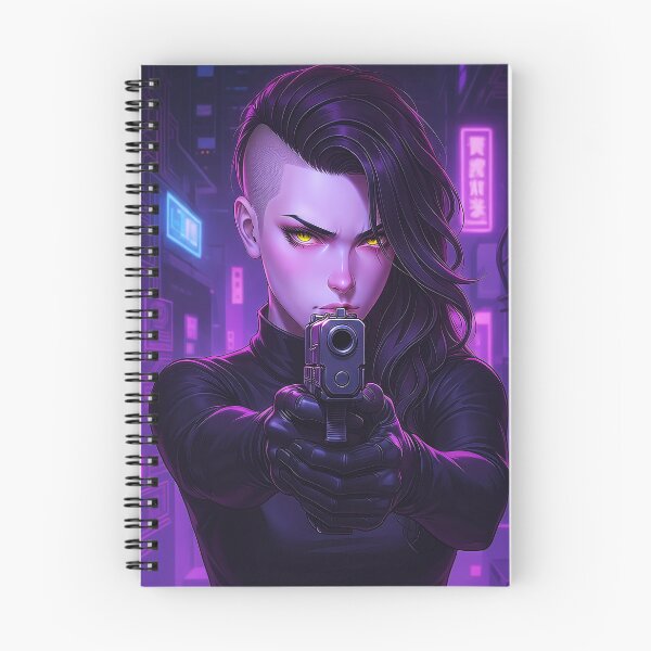 Item preview, Front-Facing Cyberpunk Assassin Aiming A Weapon designed and sold by abanoubnabil.