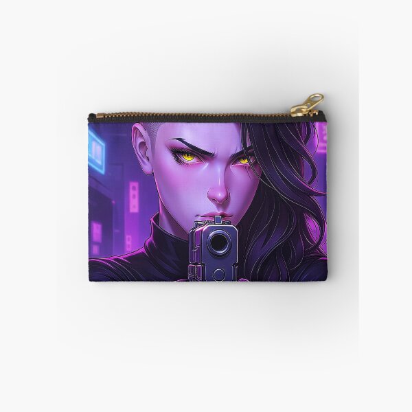 Item preview, Front-Facing Cyberpunk Assassin Aiming A Weapon designed and sold by abanoubnabil.