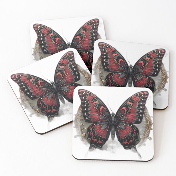 Item preview, Gothic Red and Black Butterfly designed and sold by profustock.