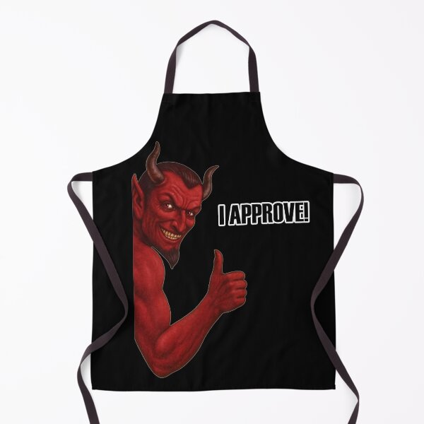 Item preview, Funny Devil “I APPROVE!” Meme – Dark Humor Thumbs Up Sticker Art designed and sold by Stinky Lincy's Apparel Company.