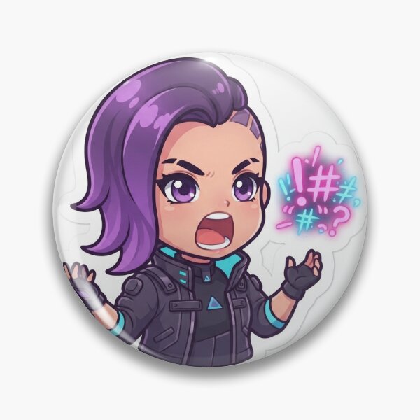Artikelvorschau, Hiril Sindarim Niedliches wütendes Chibi-Cyberpunk-Mädchen flucht Emote-Kunst entworfen und verkauft von Hiril Radio Hub.