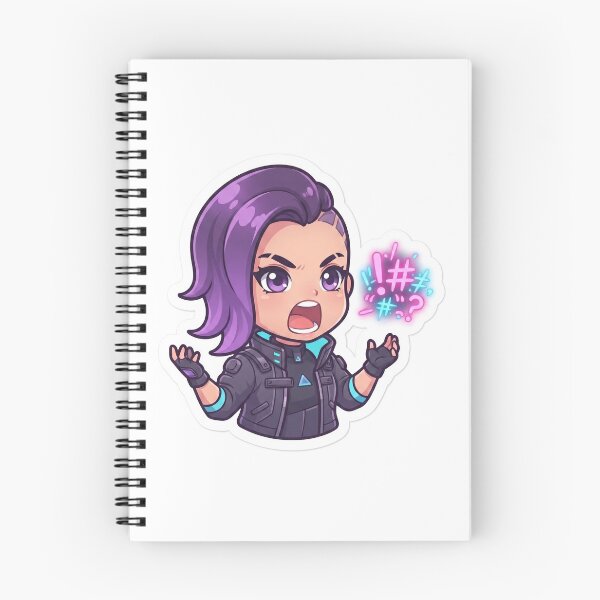 Item preview, Hiril Sindarim Cute Angry Chibi Cyberpunk Girl Swearing Emote Art designed and sold by Hiril Radio Hub.