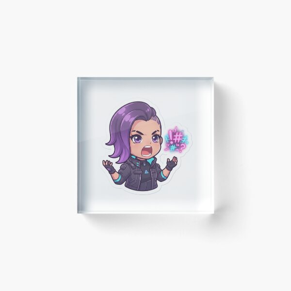Item preview, Hiril Sindarim Cute Angry Chibi Cyberpunk Girl Swearing Emote Art designed and sold by Hiril Radio Hub.