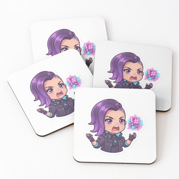 Item preview, Hiril Sindarim Cute Angry Chibi Cyberpunk Girl Swearing Emote Art designed and sold by Hiril Radio Hub.