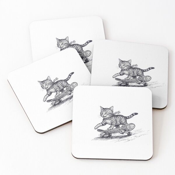 Item preview, Skateboarding Cat designed and sold by FlawlessEnvyLtd.