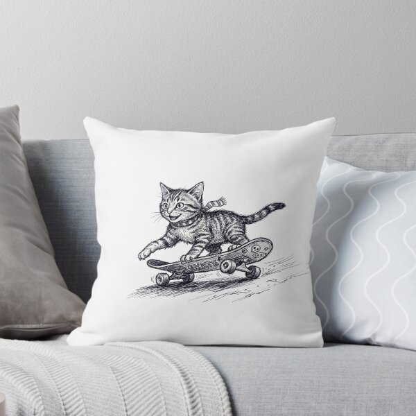 Item preview, Skateboarding Cat designed and sold by FlawlessEnvyLtd.