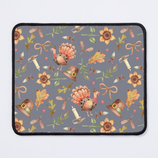 Item preview, Thanksgiving Pattern with Turkey, Pilgrim Hat & Autumn Elements designed and sold by White Rabbit Design .