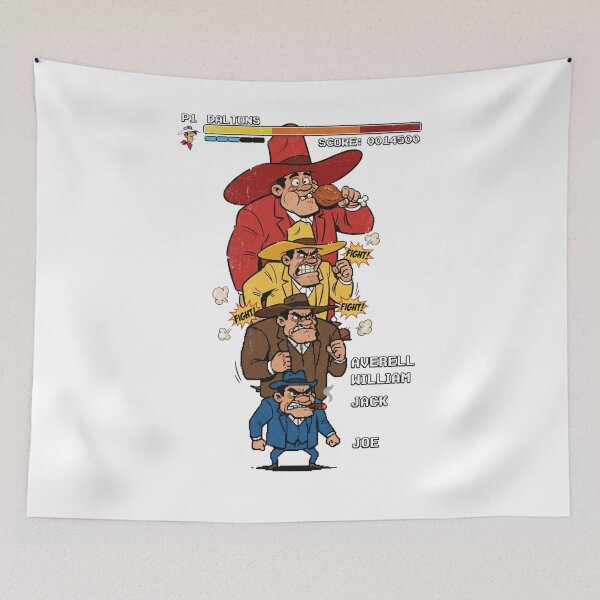 Item preview, Retro Arcade Fighting Game The Daltons Lucky Luke Comic Art designed and sold by FreakToons.