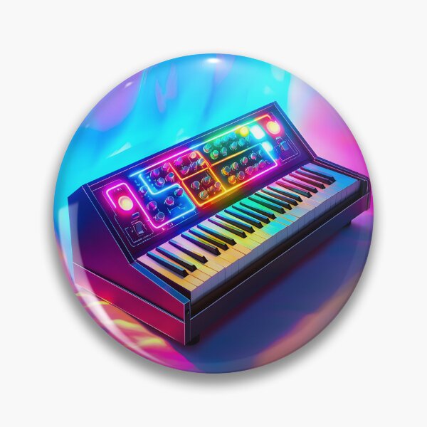 Item preview, 3d Render Of Analog Synthesizer Neon, Vibrant designed and sold by Checho30.