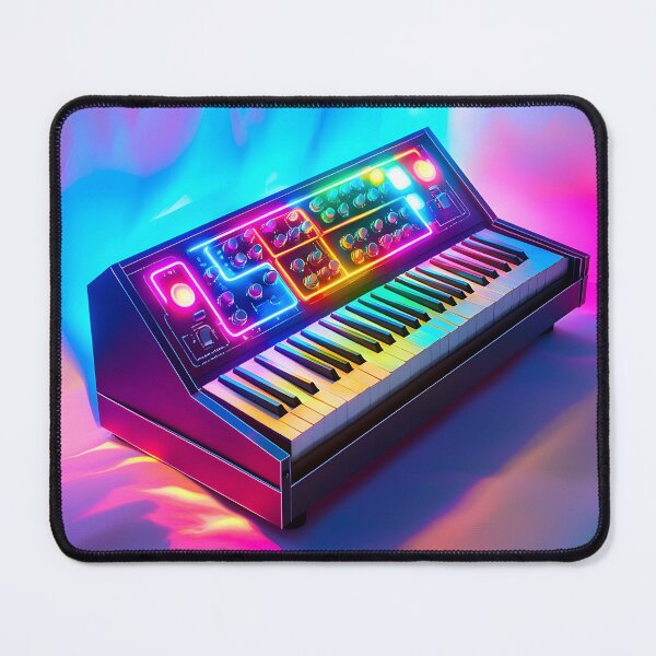 Item preview, 3d Render Of Analog Synthesizer Neon, Vibrant designed and sold by Checho30.