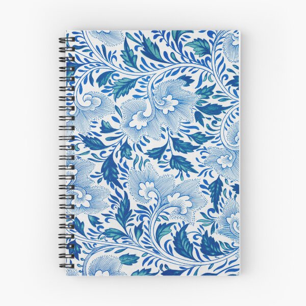 Item preview, Blue and White Floral Pattern – Vintage Botanical Ornament designed and sold by Good_Things.