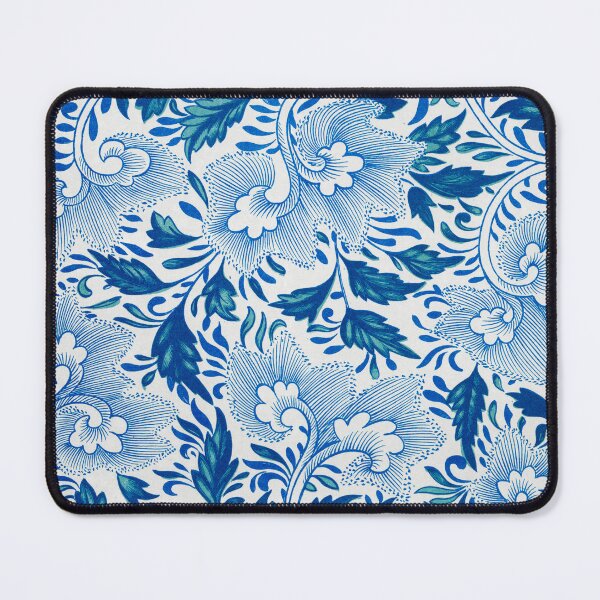 Item preview, Blue and White Floral Pattern – Vintage Botanical Ornament designed and sold by Good_Things.
