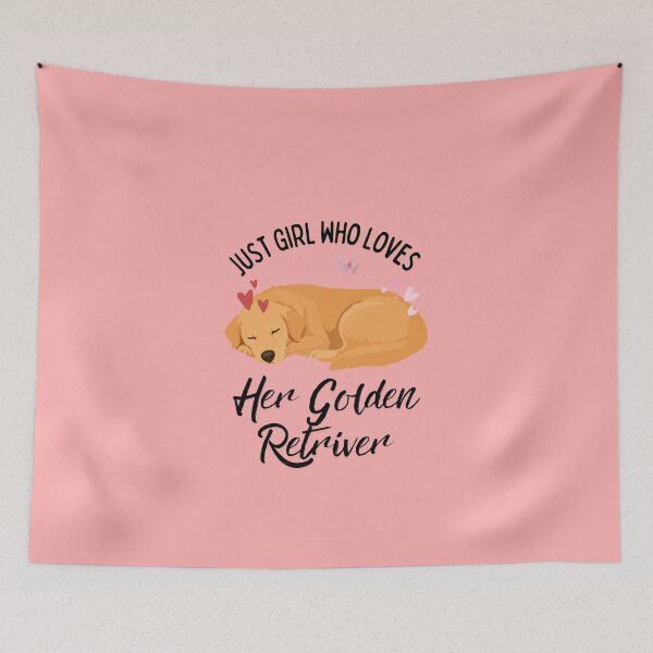 Item preview, Just a Girl Who Loves Her Golden Retriever Cute Sleeping Dog Design designed and sold by Fateh-Kro ⭐⭐⭐⭐⭐.